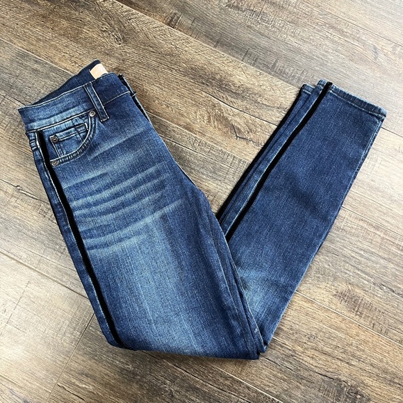 7 For All Mankind Ankle Skinny Jeans Pants Denim ((size 24)) - Picture 4 of 8